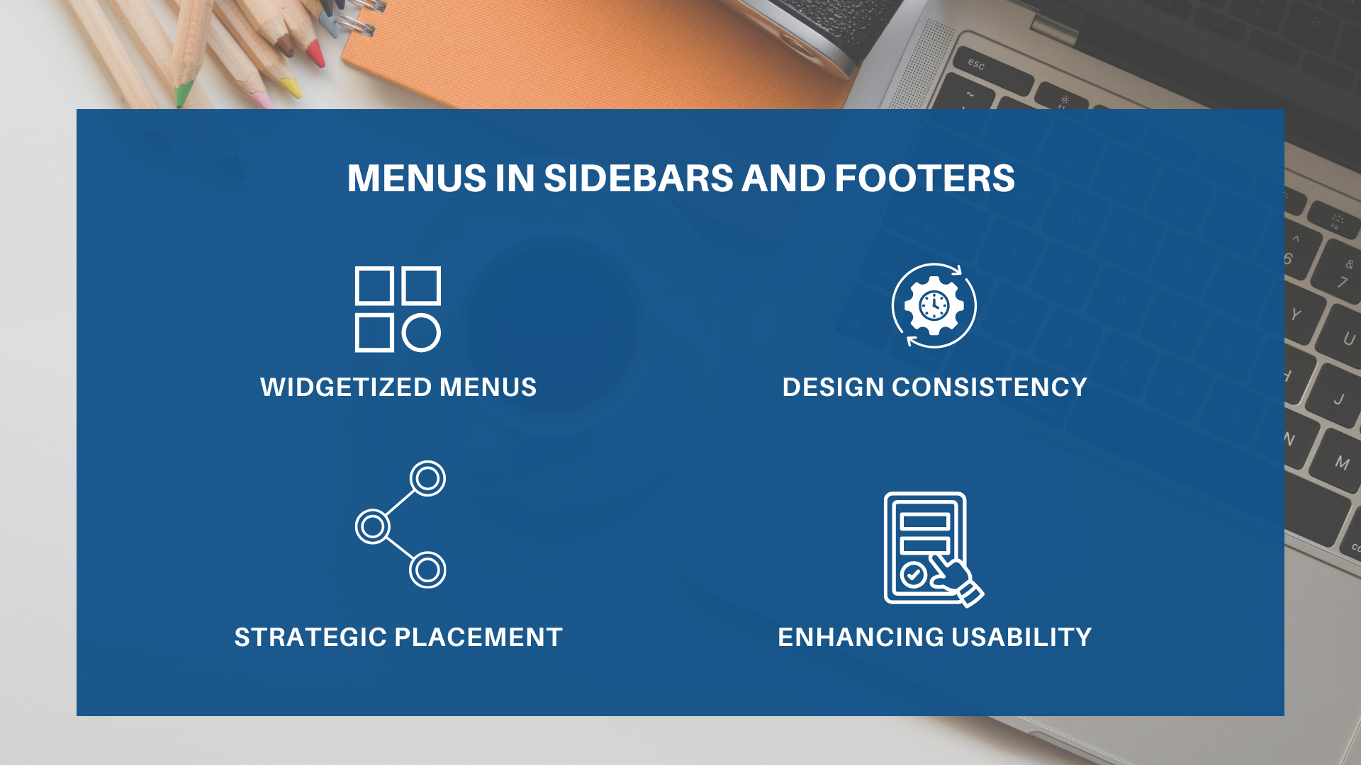 WordPress menus in sidebards and footers